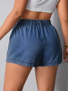 Breezaya Shorts informales de mezclilla para el verano en talla grande