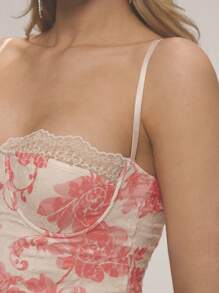 Forever 21 浪漫花卉印花細肩連衣裙，適合女性穿著 - 彩色 - 查看 6