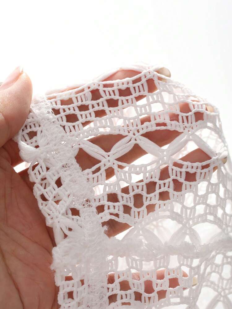 Women's Summer Holiday Cover Up, Open Back Sleeveless Hollow Out Cover Up Sheer Vacation