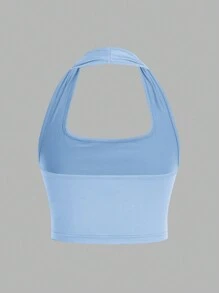 SHEIN EZwear 3入組女性休閒緊身露背上衣，適用於夏季 - 彩色 - 查看 5