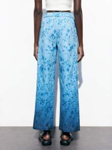 Maija 女式花卉印花宽腿宽松休闲裤，适合返校装