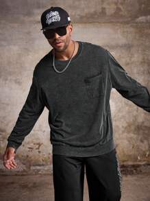 Manfinity LEGND Men Plus Solid Sweatshirt For Spring & Autumn