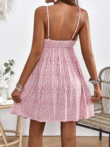 SHEIN Maternity Ditsy Floral Print Cami Dress For Summer Vacation