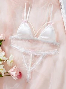 Women's Wireless Bra And Thong Sexy Lingerie Set