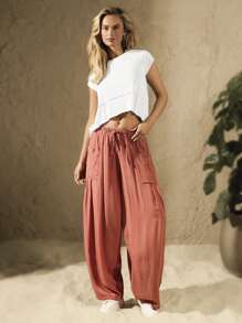 VARSITIE Camiseta básica deportiva de verano para exteriores con jersey - Blanco - Ver 3