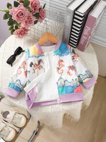 Áo khoác thu đông cho bé gái xu hướng mới Áo khoác in hình động vật đại dương thanh lịch & lưng cao thú vị cho những dịp thường ngày & thể thao - Nhiều màu - Xem 1