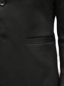 Manfinity Mode Men's Stylish Slim Fit Suit Set, Suitable For Daily Wear