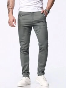 Slim Fit Lightweight Business Casual Pants For Men