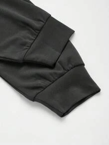 Manfinity Sport Corelite Boyfriend Style Men's Round Neck Letter Printed Long Sleeve Sports Sweatshirt Boyfriend Style Men Sweatshirt - Multicolor - View 3