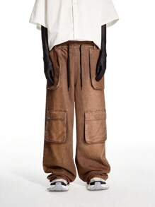 NEON BLANC X VICTOR VON SCHWARZ Pantalones de estilo cargo con bolsillos grandes y diseño de corte holgado