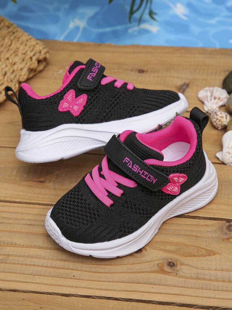 Zapatillas de deporte cómodas y casuales para niñas - Negro - Añade 5