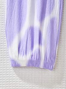 Tie-Dye Pattern Casual Pants For Teen Girls