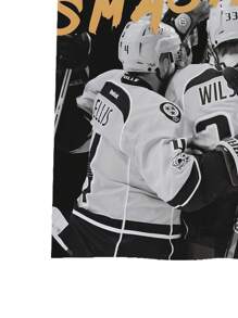 男士夏季字母和字符印花短袖休閒POLO衫，通勤 - 彩色 - 查看 4