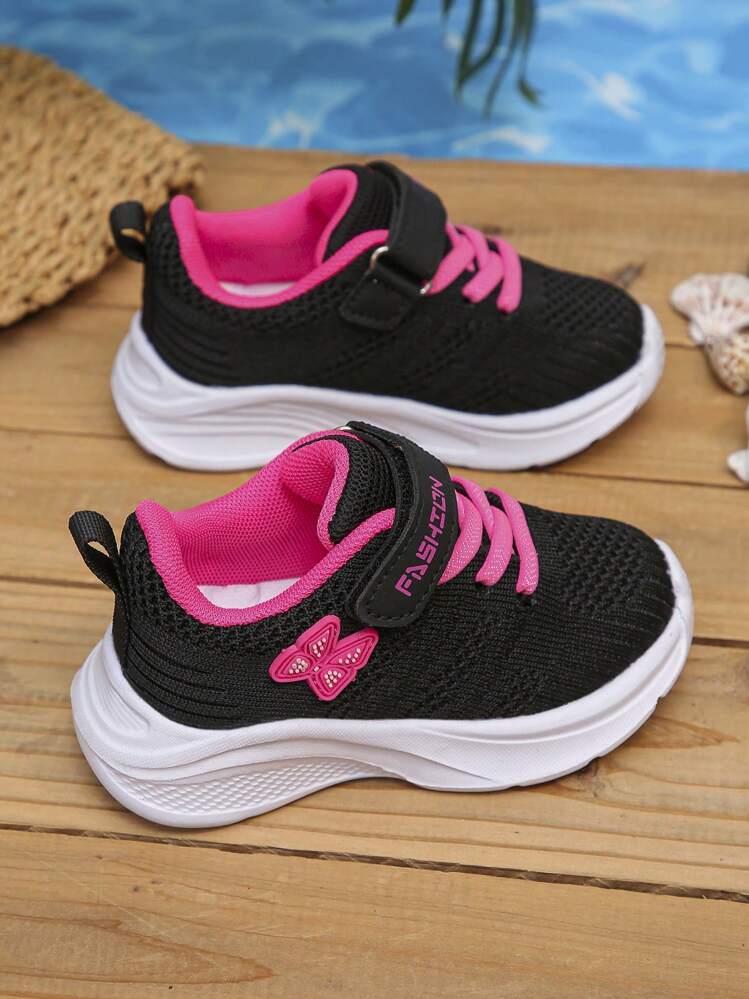 Zapatillas de deporte cómodas y casuales para niñas - Negro - Añade 6