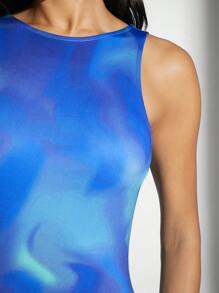Hauture Vestido ajustado completo para mujer con estampado y espalda descubierta para verano - Multicolor - Ver 9