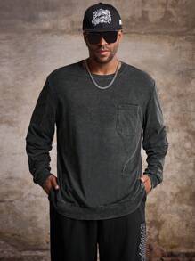 Manfinity LEGND Men Plus Solid Sweatshirt For Spring & Autumn