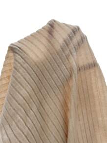 SHEIN Privé Vestido tank tejido de canalé unido en contraste con cinturón - Albaricoque - Ver 7