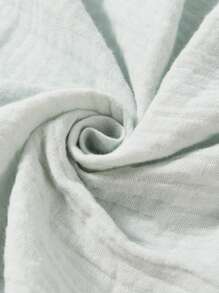 1入軟綠色嬰兒毛毯，邊緣帶褶邊設計 - 綠色 - 查看 8