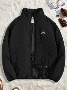 RueChic Men Printed Regular Coat - Black - View 4