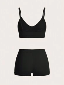 SHEIN 6pcs Seamless Solid Color Simple Summer Bra & Panty Underwear Set - Multicolor - View 9