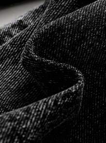 SHEIN Pantalones vaqueros lavados informales con múltiples bolsillos para niño joven - Negro - Ver 3