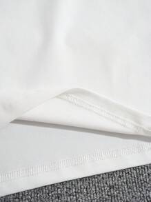 Manfinity Dauomo Men's Summer Casual Short Sleeve T-Shirt With Character Print Design - White - View 7