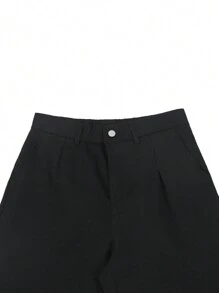 Manfinity Streetrush Pantalones casuales de pierna ancha con bolsillo en ángulo para uso diario para hombres, pantalones anchos y holgados, pantalones de uso urbano, pantalones casuales rectos y sueltos para hombres, de vuelta a la escuela