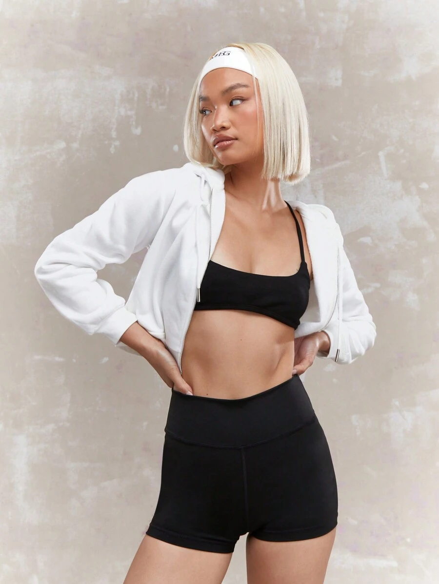 MISSGUIDED High-Performance Compression Athletic Workout Shorts, High-Waisted Moisture-Wicking Yoga Running Exercise Training Bike Shorts With Tummy Control For Fitness Gym Sports