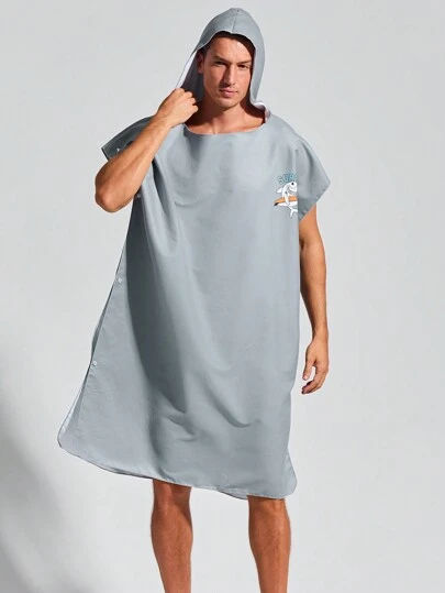 Surfspeed 男士卡通图案连帽罩衫、度假沙滩装