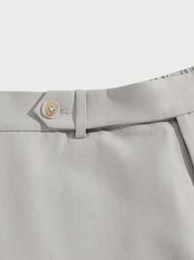 AKNOTIC Business Casual Quần tây dệt thẳng dễ chăm sóc - Màu Xám nhạt - Xem 3