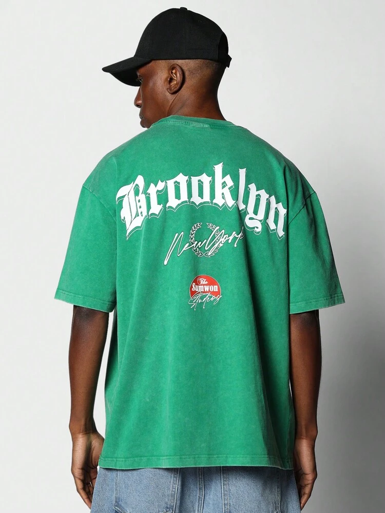 Brooklyn St. Patrick's Day Lucky Charm Oversized Streetwear T-Shirt Irish-Themed Graphic Print Urban Fashion Classic Casual Spring Holiday Tee