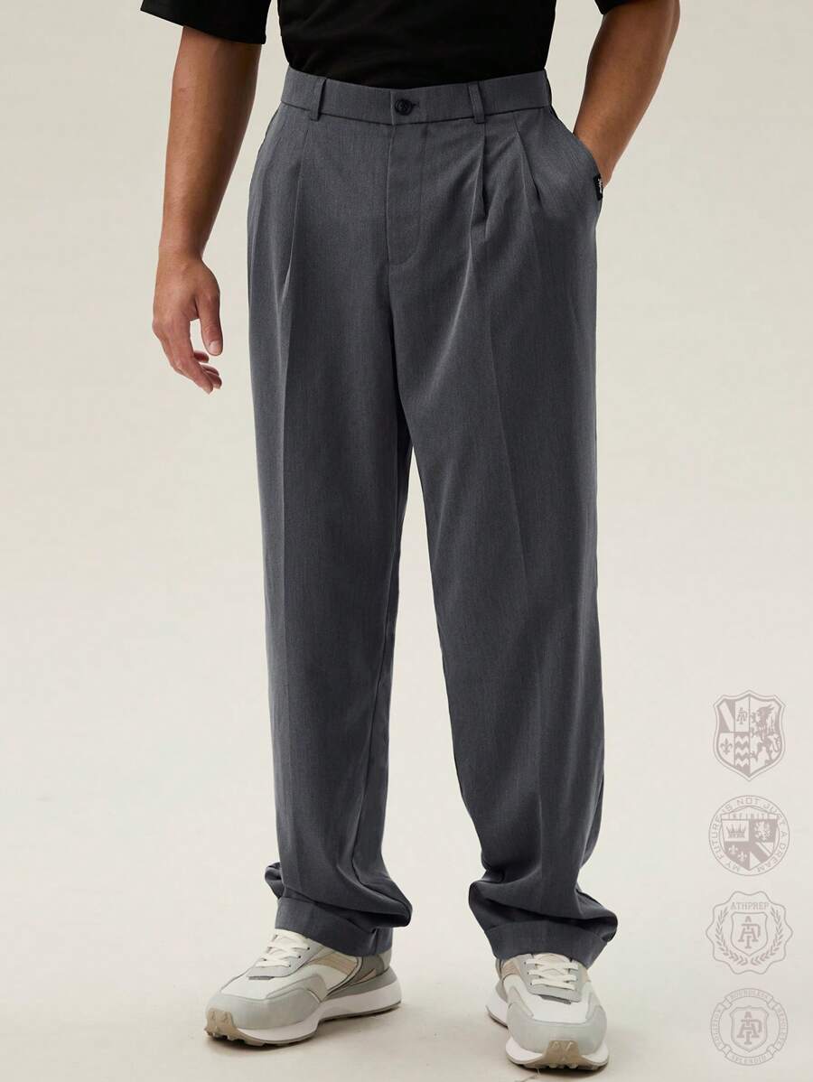 Manfinity RebelGame Pantalon casual ample droit à jambe large et plissé ...