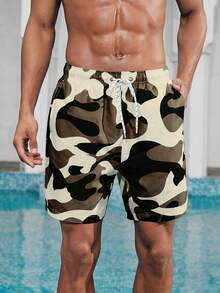 Manfinity Swimmode Quần short đi biển in hình ngụy trang dành cho nam giới - Nhiều màu - Xem 4