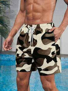 Manfinity Swimmode Quần short đi biển in hình ngụy trang dành cho nam giới - Nhiều màu - Xem 3