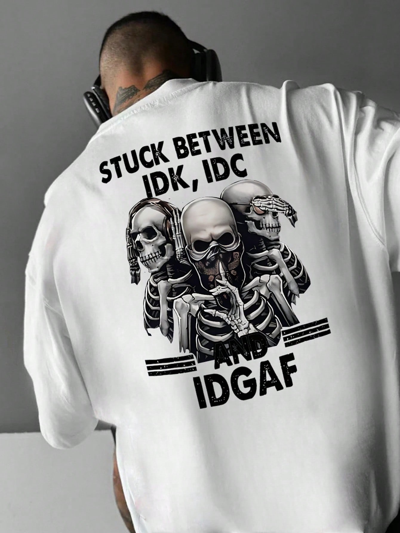 Men's Personality Print Short Sleeve T-Shirt, Comfortable & Breathable, For Summer