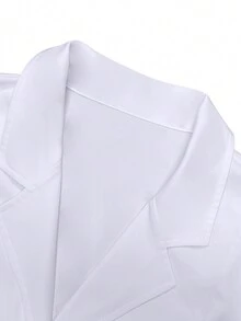 cimmuovere Plus Size Pocket Design Simple Lab Coat/Jacket