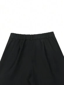 Manfinity Streetrush Pantalones casuales de pierna ancha con bolsillo en ángulo para uso diario para hombres, pantalones anchos y holgados, pantalones de uso urbano, pantalones casuales rectos y sueltos para hombres, de vuelta a la escuela