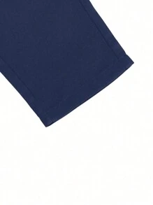 Manfinity Homme Pantalones de traje de unicolor para hombre, formales, para ceremonia - Azul Marino - Ver 5