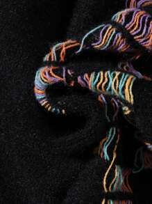 ANDREILEEANDREILEE Men's Casual Zip-Up Knit Cardigan Sweater, Unisex Design, Autumn/Winter - Black - View 7