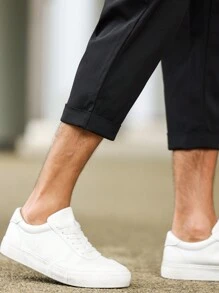 Manfinity Homme Pantaloni Capri A Vita Con Coulisse Da Uomo Per L'Abbigliamento Quotidiano
