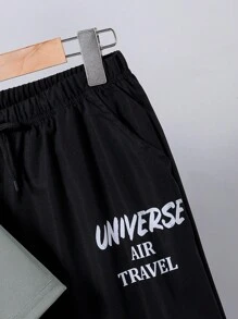 Bộ 2 áo thun thường ngày và quần short dệt kim dành cho tuổi teen dành cho mùa hè - Xám - Xem 3