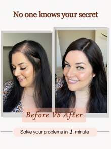 ZERO-NET Topper tóc thẳng 16 inch 5,5 "X5,5" Kích thước cơ bản Toppers tóc con người dành cho phụ nữ có mái tóc mỏng Toppers Miếng tóc cho phụ nữ Tóc giả Tóc Topper Phần mở rộng tóc thật của con người Clip Ins - Natural Black - Xem 5