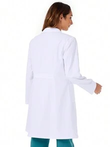 cimmuovere Plus Size Pocket Design Simple Lab Coat/Jacket