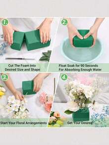 High-Grade Foam Brick For Flowers, Artificial Flowers Decor, Suitable For Wet & Dry Use - Green - View 6