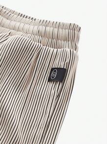 AKNOTIC Business Casual Pantalones casuales rectos de punto largo para hombre con cintura elástica y cordón, adecuados para uso diario en primavera y verano