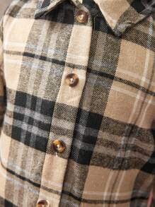 SHEIN 女嬰格紋印花二合一繫腰帶洋裝 - 彩色 - 查看 5