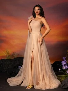 New Natural Sweet And Beautiful Cocktail Party Dress
