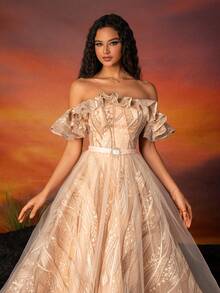 Váy cao cấp tự nhiên mới về cho những bữa tiệc cocktail nhỏ và độc quyền - Màu be - Xem 5