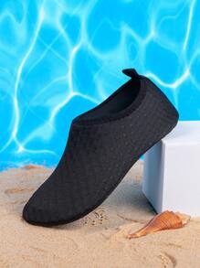 Boys' Soft, Comfortable, Breathable, Quick-Drying Swimming/Shoes For Indoor/Beach/Hotel Wear, Cartoon Printed, Stylish Shallow Creek Shoes, Spring/Summer - Black - View 4