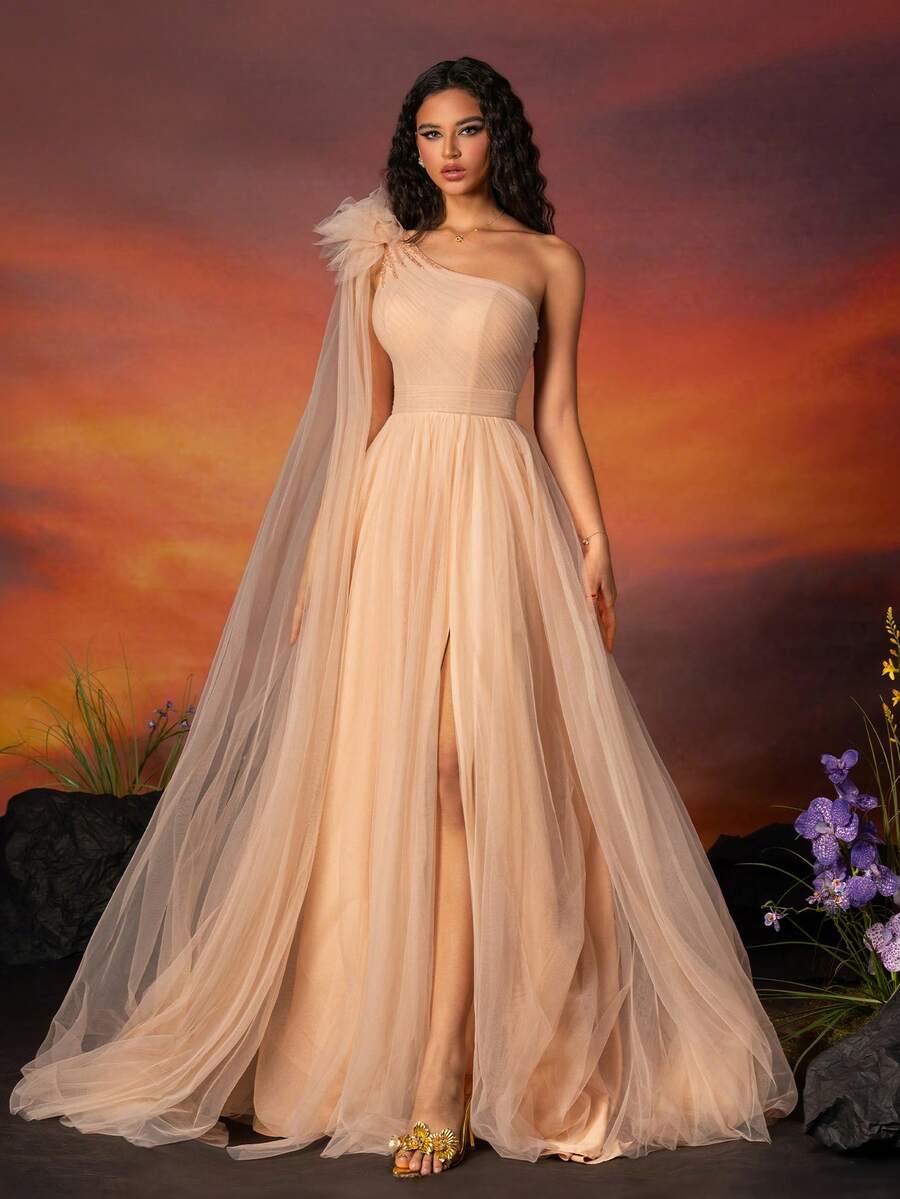 New Natural Sweet And Beautiful Cocktail Party Dress